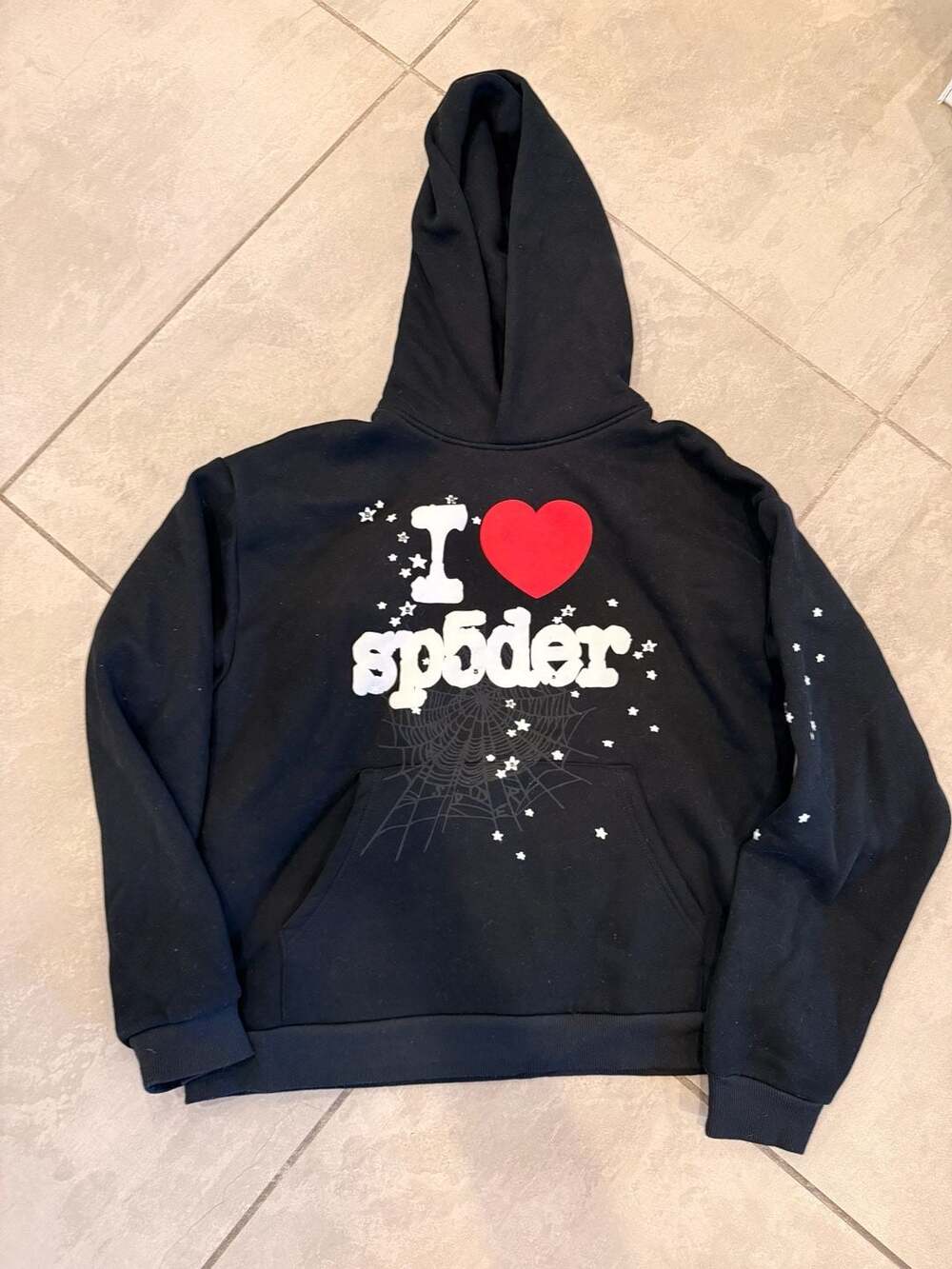 Sp5der I Love Sp5der Souvenir Hoodie Black